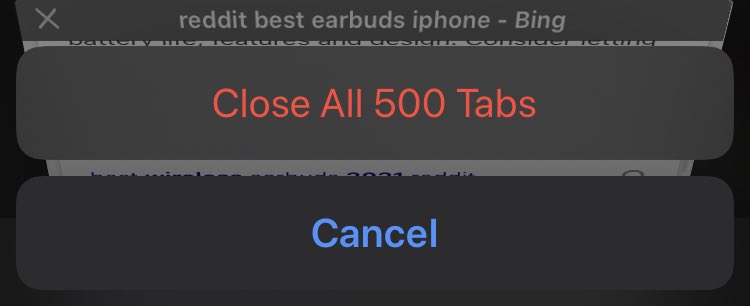 Neatherrow's tweet photo. Wasn’t even trying but can’t believe I did it. I’ve hit the limit for number of tabs. Oml https://t.co/bld5EI20tn