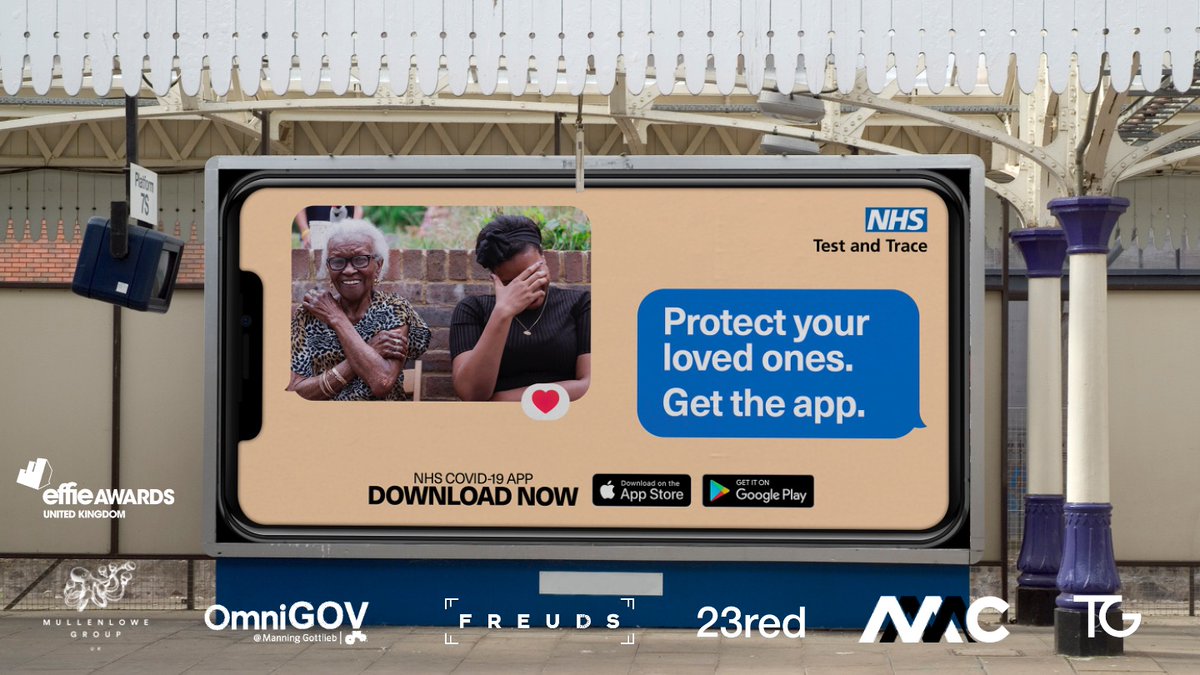 Congrats to Silver #EffieUK Winners in the New Product or Service Category @DHSCgovuk, @NHS, @cabinetofficeuk, @tophamguerin, @MMCtweets, @23red and Freuds for the COVID-19 app launch campaign - which was incremental in helping the nation during the crisis. Bravo! #IdeasThatWork
