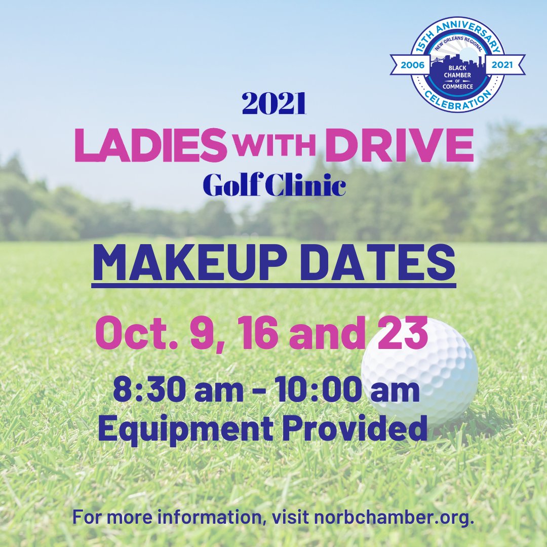 NORBlackChamber's tweet photo. Don’t forget! Our first Ladies with Drive makeup date is this Saturday, October 9, at 8:30 am! Equipment will be provided. We can’t wait to see you there!
#LadiesWithDrive #BlackBusiness #NOLABlackBusiness #StrongerTogether #YourChamberofChoice #NORBCC https://t.co/aSAWaIMUZM