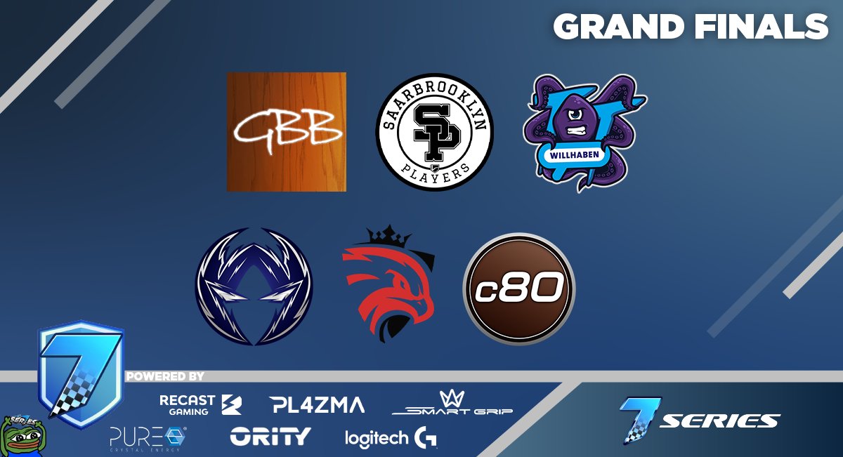 Diese 6 Teams haben sich in die Grand Finals gespielt!🏁

Wer holt sich endgültig das große Geld? Wer belohnt sich endlich? All das seht ihr dieses Wochenende!🕵️‍♂️

Dieses Wochenende entscheidet sich alles!⚡

Bracket zu finden unter 
smash.gg/7series
Wir sehen uns!🕵️‍♂️