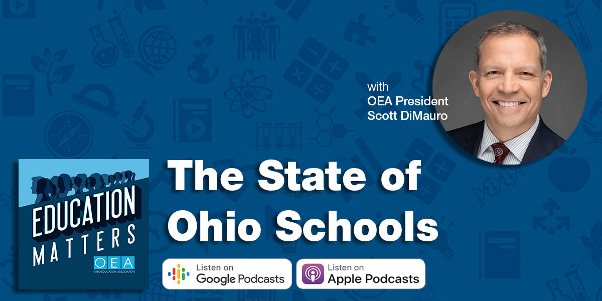 OEA President <a href="/GovTeacherScott/">Scott DiMauro</a> is back for the first Education Matters episode of season 2! 👂 🎧 🎤 He offers his perspective on school funding, COVID-19 precautions, honesty in education, school board elections, and more 
Listen at ➡️ feeds.transistor.fm/education-matt…