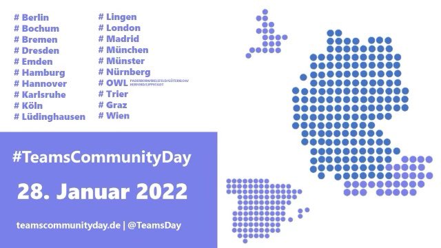 Ra_Koellner's tweet photo. More and more locations come together to create a #MicrosoftTeams Community event! @TeamsDay @MicrosoftTeams @stephenlrose  #teamscommunityday https://t.co/dLVUFmA6FQ