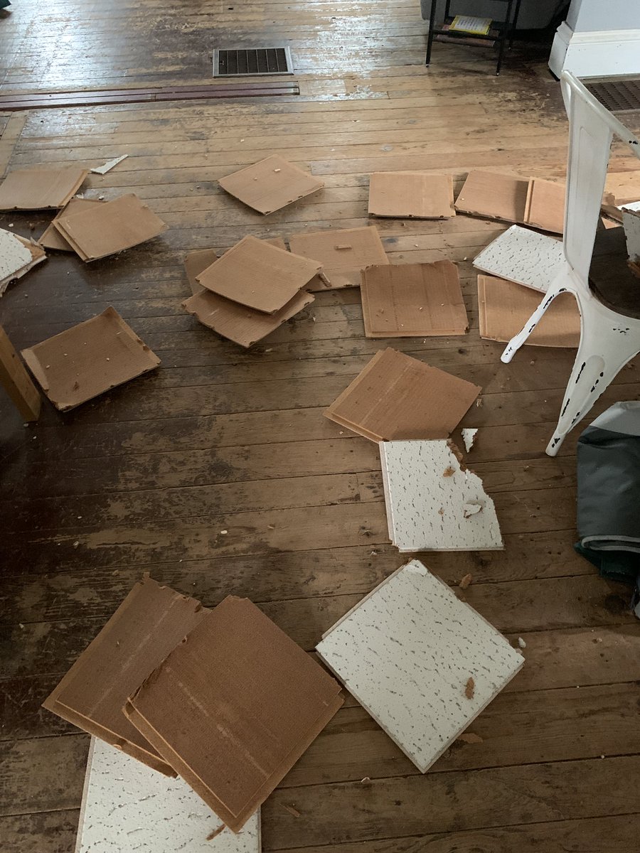 _madelynnn's tweet photo. @pulte Came home to find my ceiling on the floor. The sky is literally falling 😓 https://t.co/1MfQobjajL