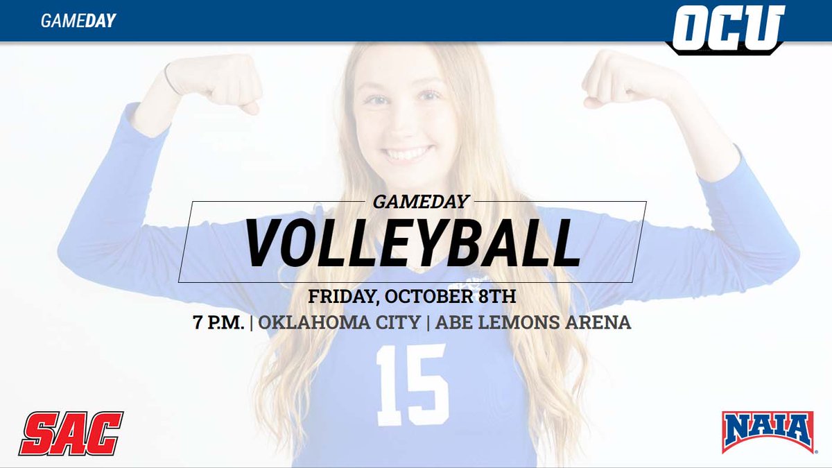 ocustars's tweet photo. Join Oklahoma City University #volleyball for a huge match Friday night against Texas Wesleyan at Abe Lemons Arena! #OCUvb #thisisOCU #SACvb
Gameday info: https://t.co/CzLX0bfL8U https://t.co/0N9BGYXNdp