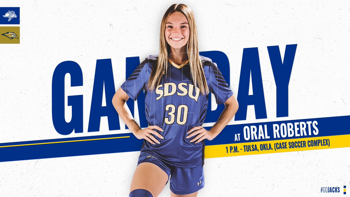 GoJacksSoccer's tweet photo. 𝗚𝗔𝗠𝗘𝗗𝗔𝗬 💙💛

🆚 Oral Roberts
⏰ 1 p.m.
📍 Tulsa, Okla.
🏟 Case Soccer Complex
💻 https://t.co/vwxKofqAjx
📊 https://t.co/a3NOQI3gCd

#GoJacks 🐰 https://t.co/aWckCdsar7