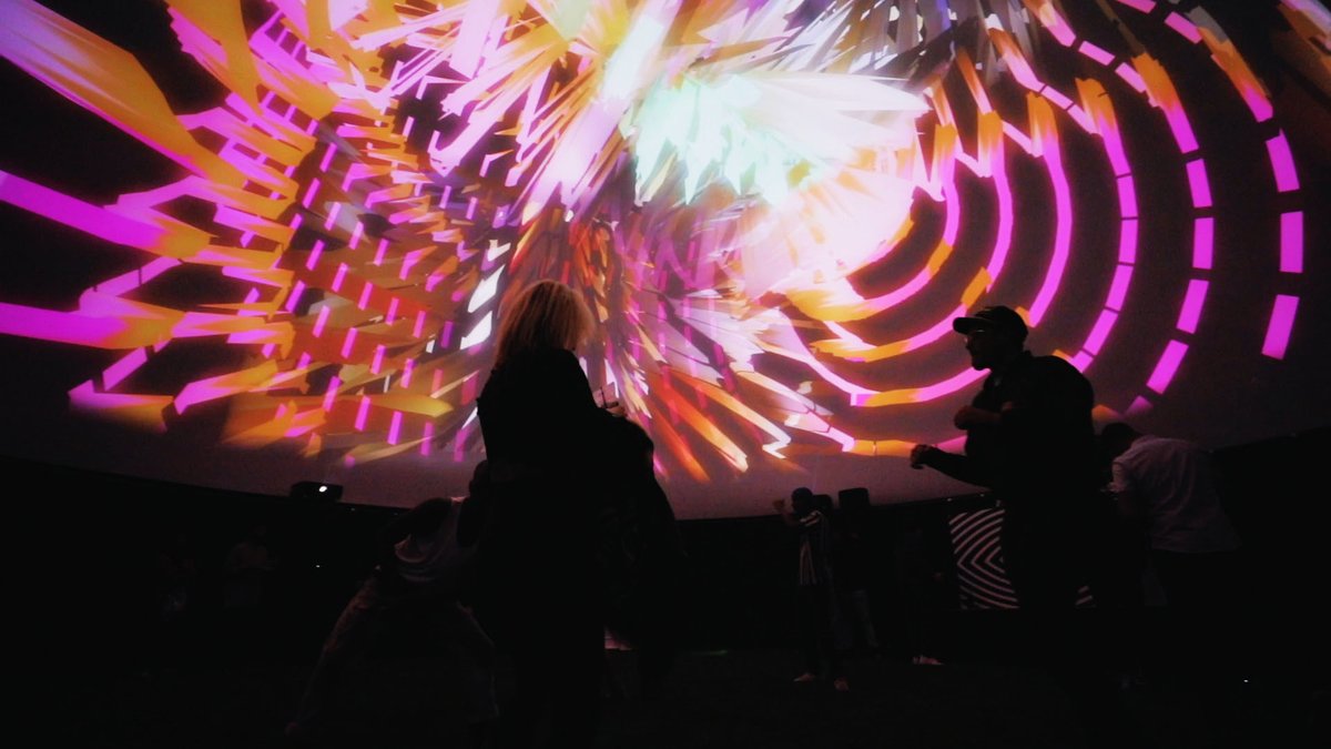 OSpace360's tweet photo. #tbt #throwbackthursday To the @CashApp dome from Omnispace360 produced by @bluemedia during #Coachella which featured our AI VJ real-time dome music visualizer software! https://t.co/9beMWkAVWC https://t.co/TwEwzw1Y2x