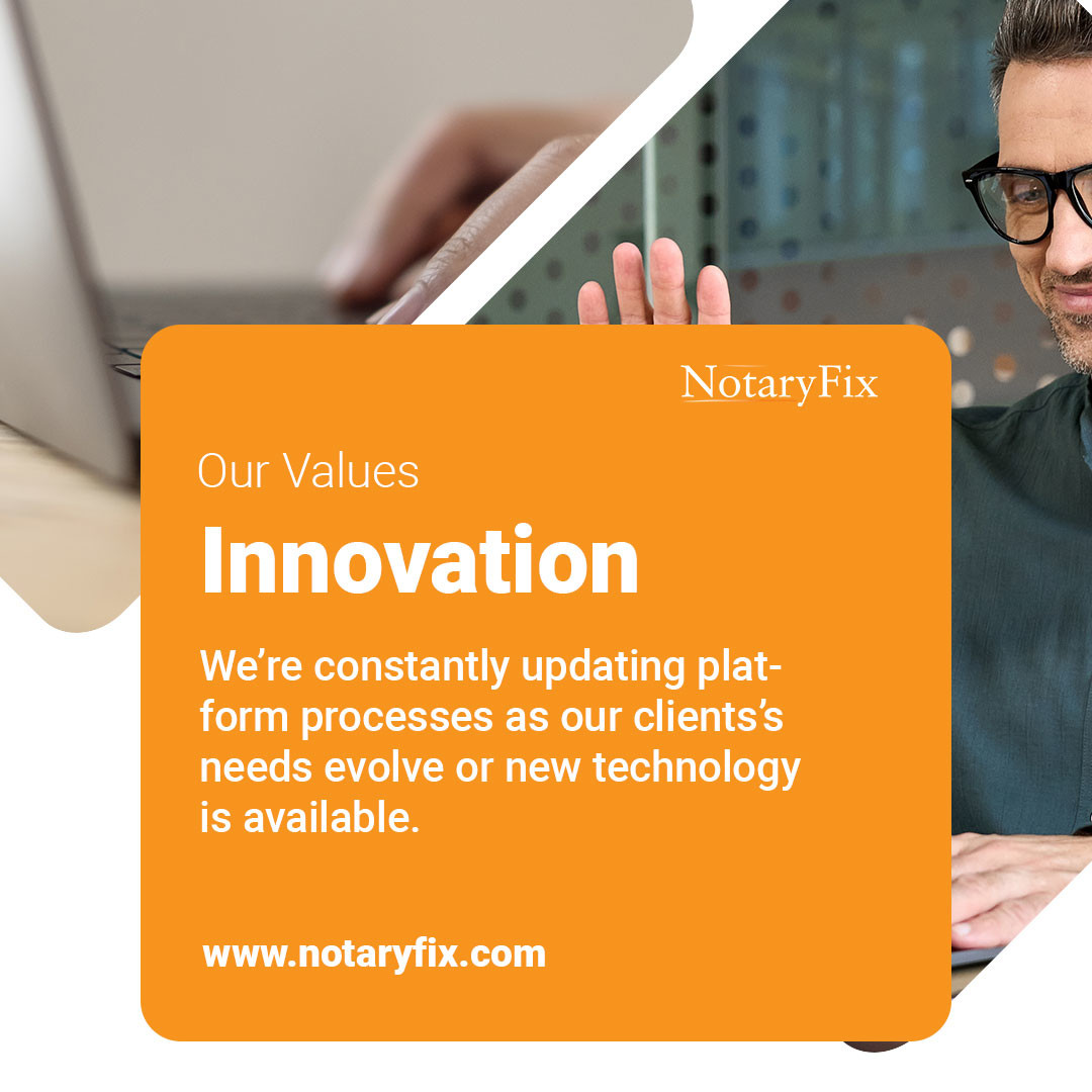 We’re constantly updating platform processes as our clients’s needs evolve or new technology is available.

#onlinenotarization #legalpractices #NotaryFix