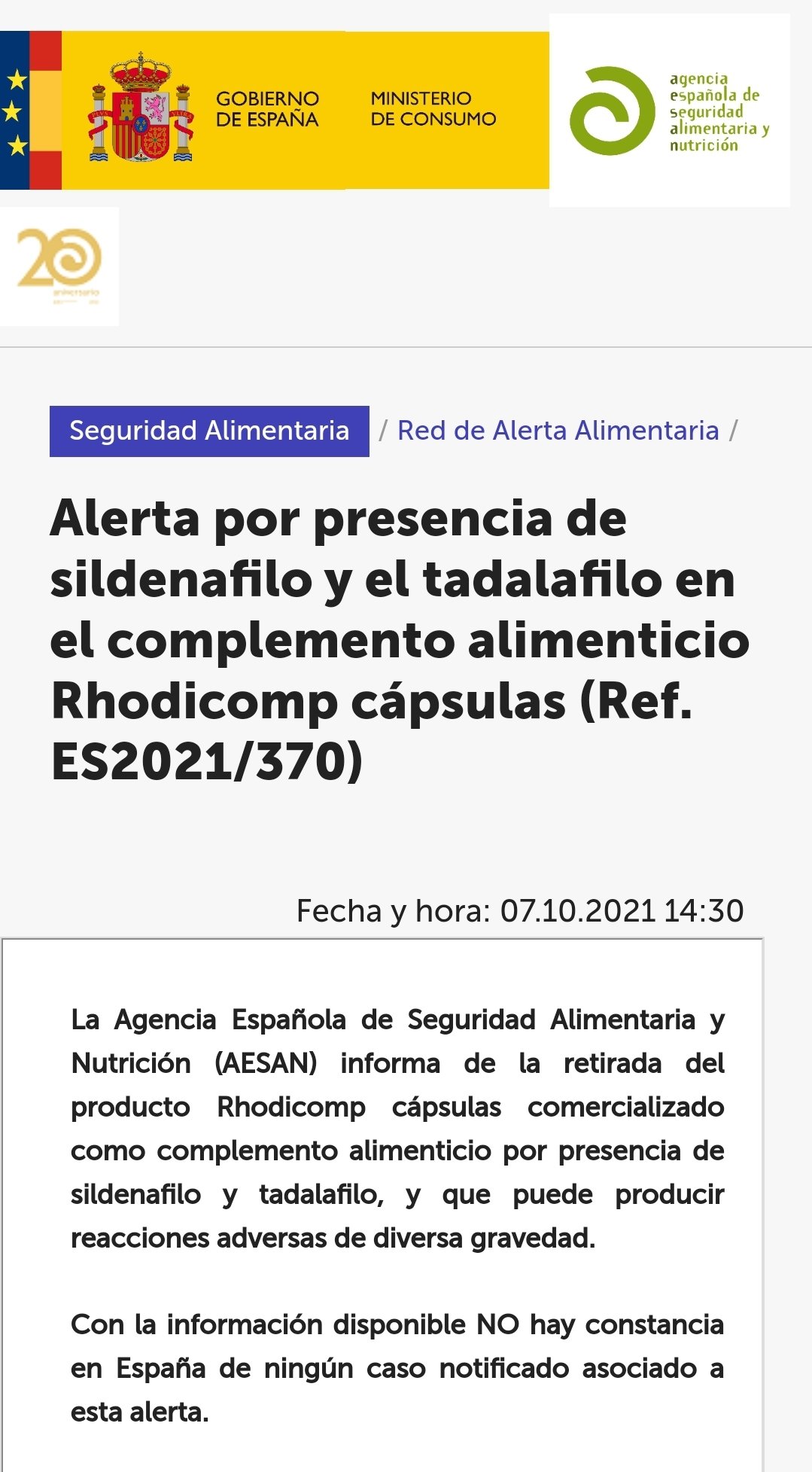 Sildenafilo en capsulas