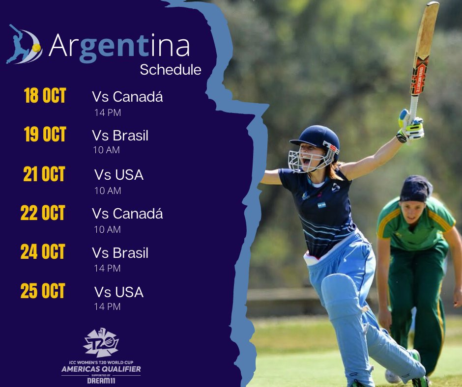 Follow closely the matches of the Argentine national team and don't forget to download the ICC.tv app to watch the entire tournament live. 
Comparte y dejanos tus comentarios sobre el torneo.