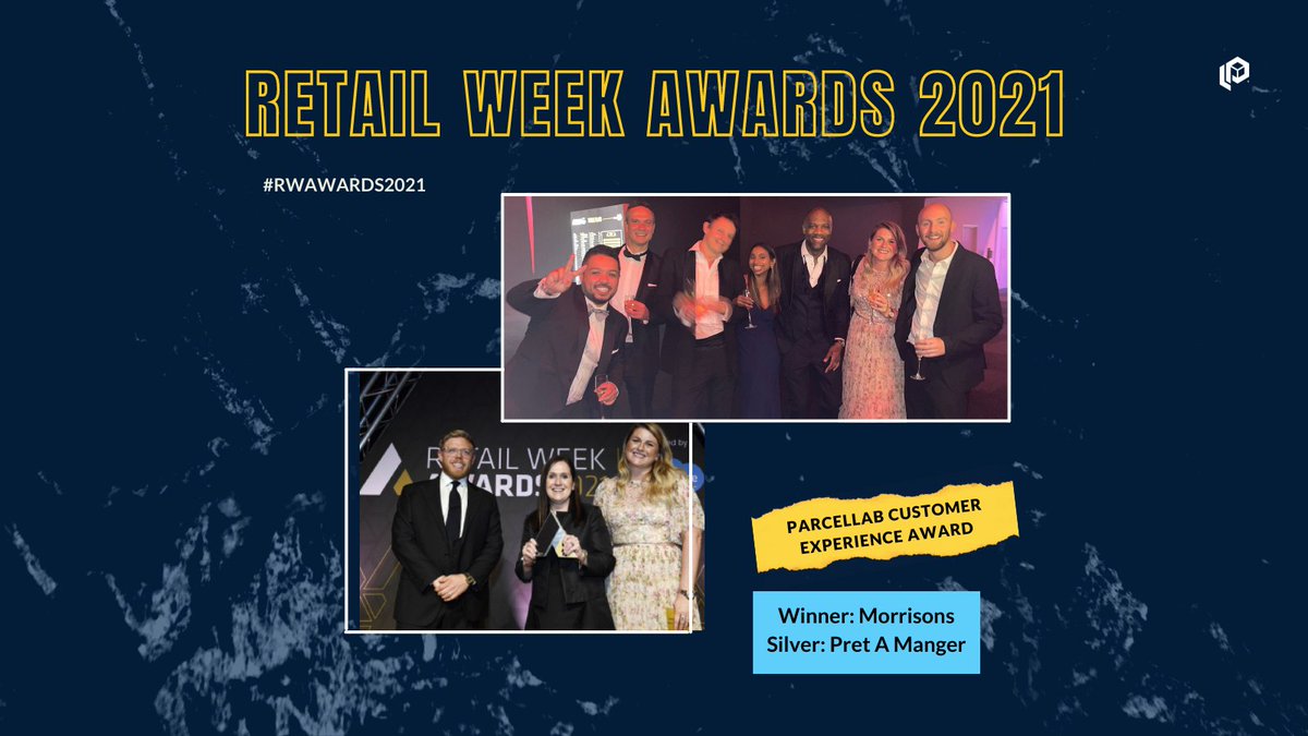 parcellab_en's tweet image. What a night at the @RetailWeek awards 2021  🏆

Katharine Biggs, Head of Marketing Communications EMEA, presented the parcelLab Customer Experience Award 🤩

🥇Winner: @Morrisons

🥈Silver: @Pret

#RetailWeekAwards #2021RetailWeekAwards #OperationsExperience