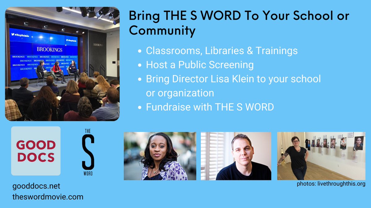 Visit our partner, @GoodDocs, for a variety of ways to bring THE S WORD to your school, organization or community. bit.ly/3muTaD6