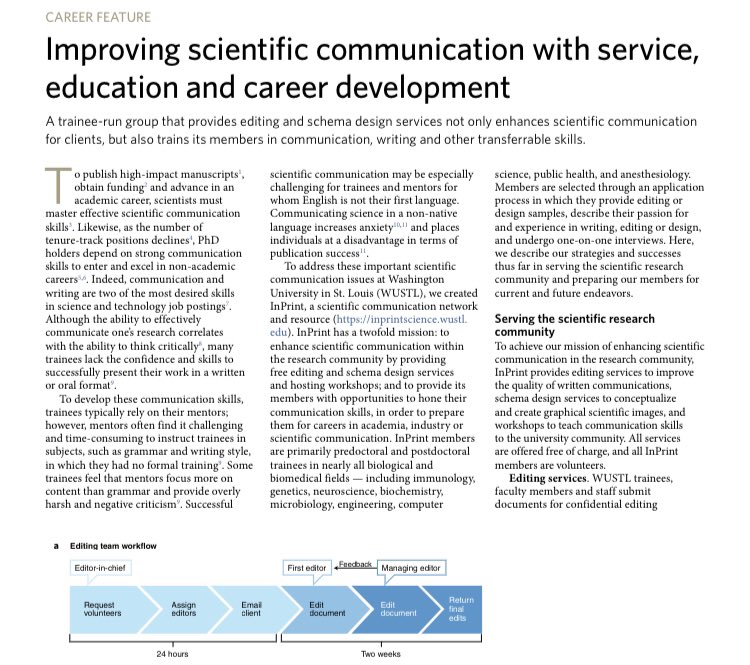 WE’RE PUBLISHED!!! Interested in forming a scientific communication network at your own institution? Check out our strategies and workflow in our <a href="/NatureBiotech/">Nature Biotechnology</a> paper, brought to you by our founding members and current/past Editors-In-Chief! 

#Scicomm 

rdcu.be/cy5SB