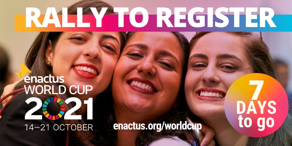 Registered students from the Enactus country in each region with the HIGHEST % of student membership registered to attend will be entered into a drawing to receive a group mentorship session with Enactus CEO Robyn S. Fehrman.

Register> enactus.org/worldcup

#PassionOnPurpose