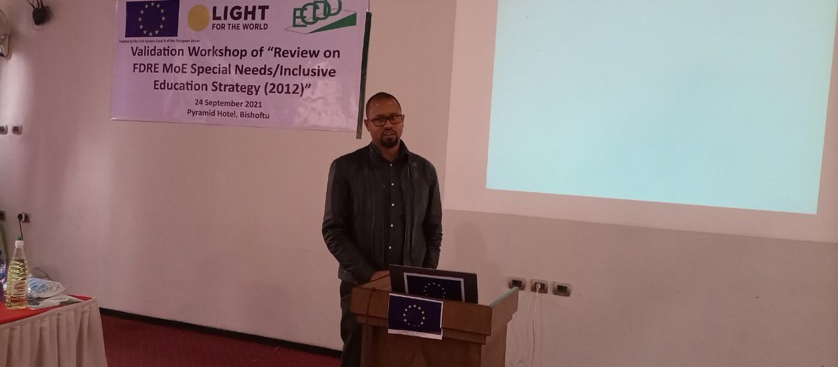 FundCivil's tweet photo. EU CSF III with @ECDDEthiopia supports the efforts of the Special Needs /Inclusive Education system in Ethiopia. A validation workshop was conducted to assess challenges in the SNE/IE strategy of the Ministry of Education. #EUfunded #Ethiopia https://t.co/E5L65R486s
