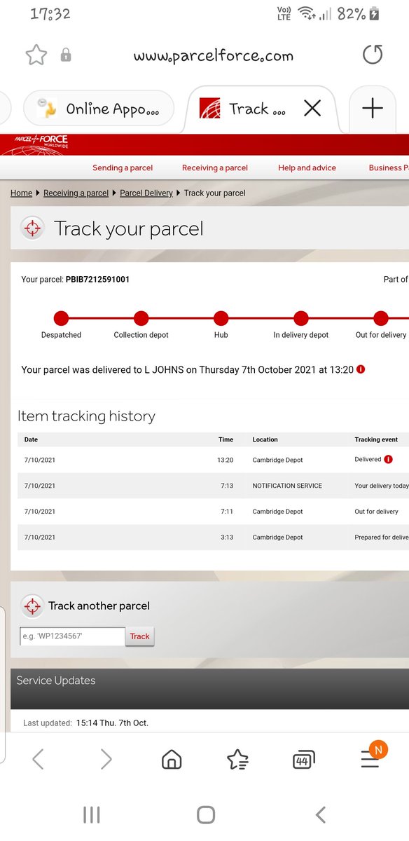 louisemetca's tweet photo. @parcelforce It is a mistake.  You have my mobile linked to thus delivery in error.  It has a delivered status for Cambridge https://t.co/Xhavyjl8Q7