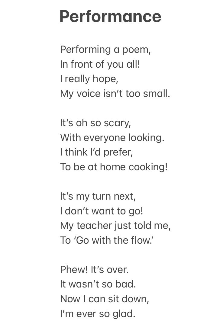 DthomasMiss's tweet photo. @YPSYear6 were writing and performing poetry this morning. Listening to their rehearsals inspired me to write a little poem of my own. #NationalPoetryDay https://t.co/Vp97buJLQK