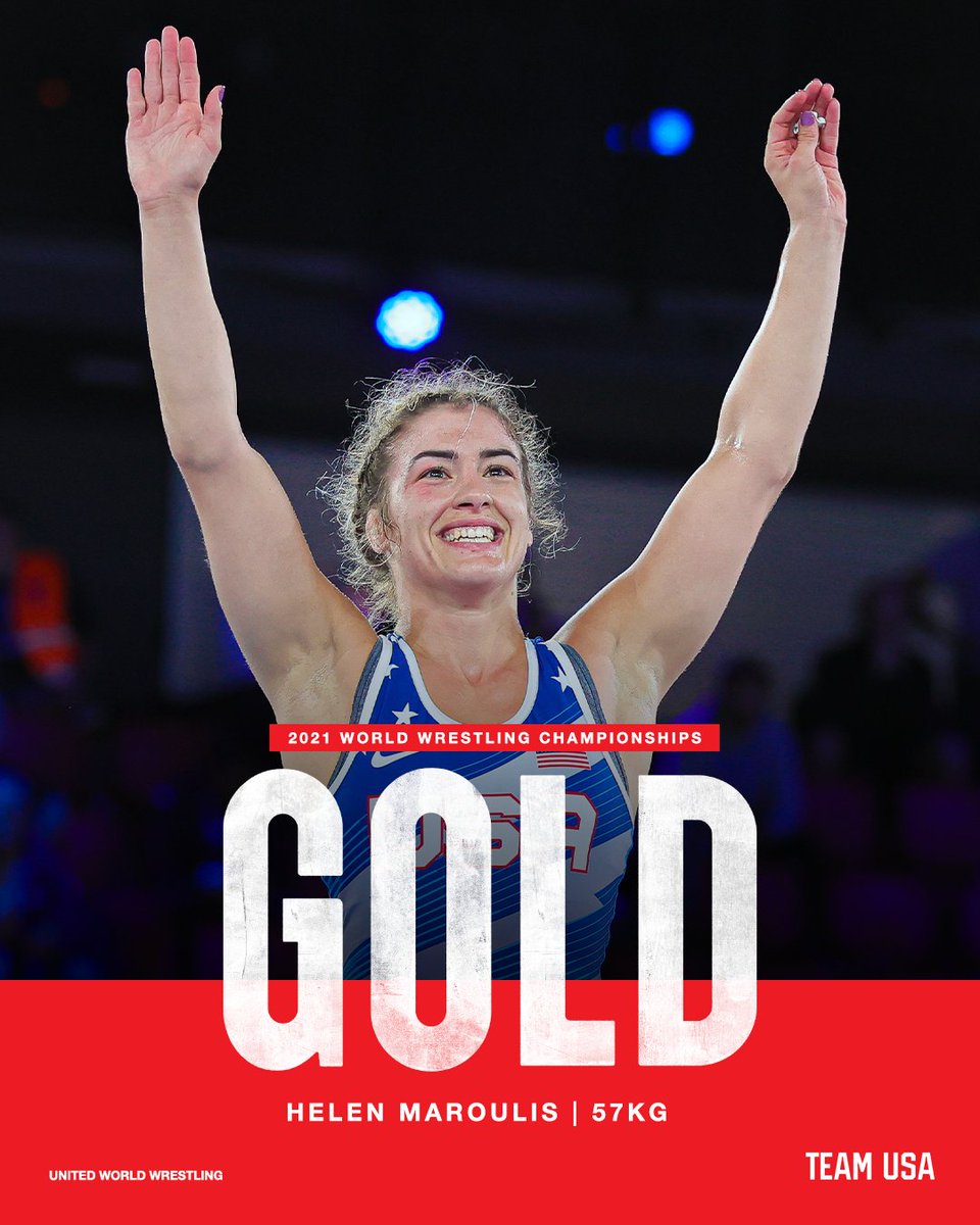 Team USA (@teamusa) on Twitter photo MAROULIS MAKES IT GOLD! 🥇
<a href="/helen_maroulis/">Helen Maroulis OLY</a> is the world champion at 57kg. #WrestleOslo MAROULIS MAKES IT GOLD! 🥇
<a href="/helen_maroulis/">Helen Maroulis OLY</a> is the world champion at 57kg. #WrestleOslo