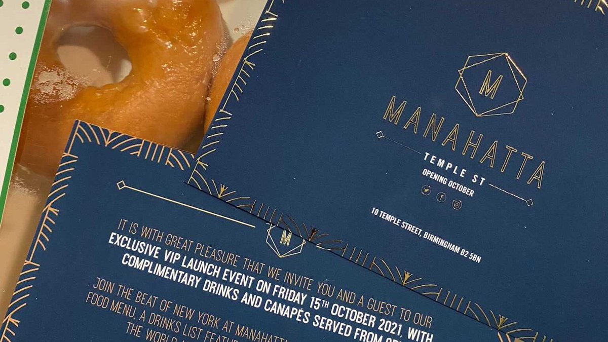 If only all invitations included <a href="/krispykremeUK/">Krispy Kreme UK</a> doughnuts...🍩

Thank you <a href="/ManahattaUK/">Manahatta UK</a>, we can't wait to join you at your #Birmingham launch. 

#ManahattaDoughnuts