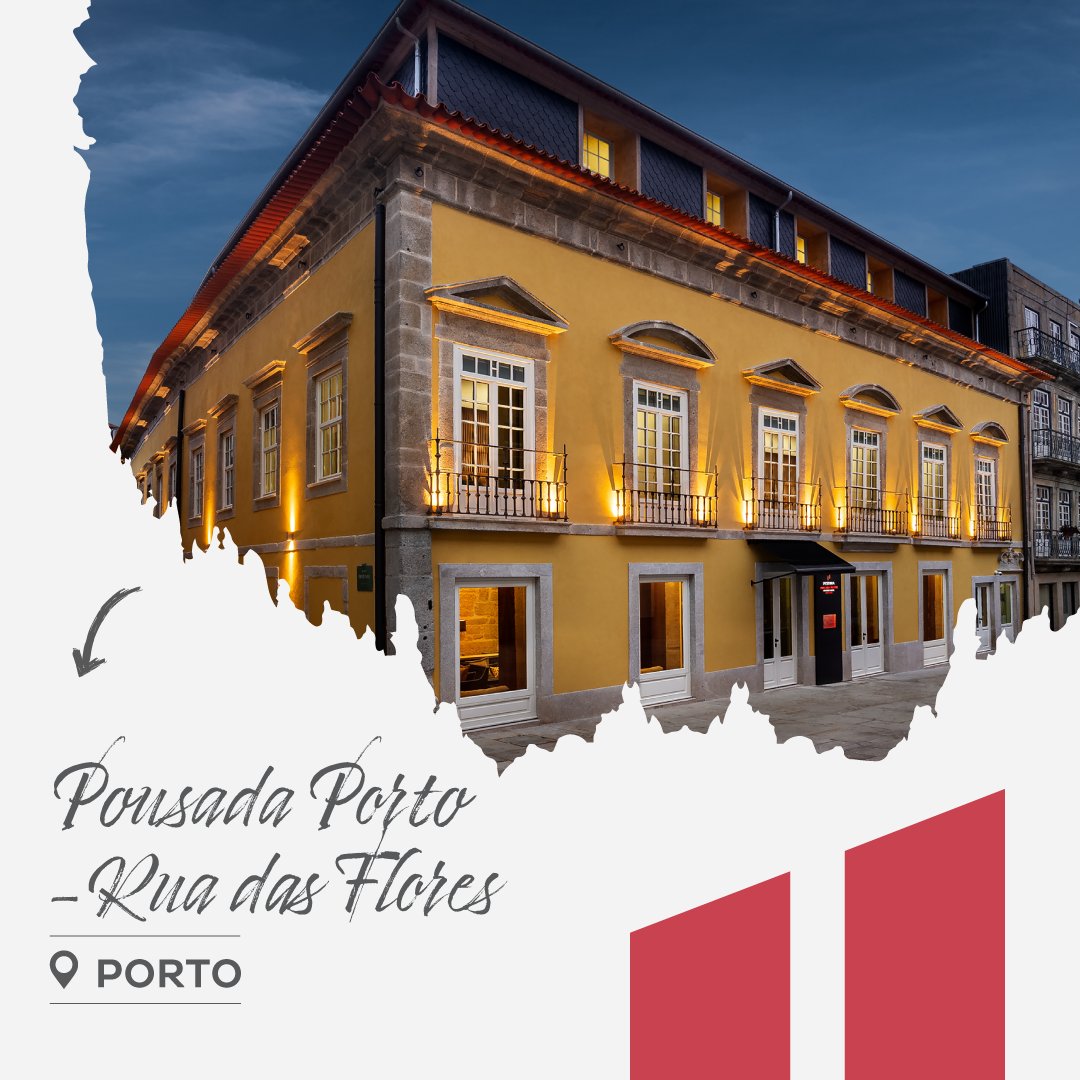 Pousadas's tweet photo. Seja muito bem-vindo à Pousada do Porto – Rua das Flores. 
Faça já a sua reserva e seja um dos primeiros a desfrutar do conforto dos nossos quartos e suites, cuidadosamente decorados e equipados, e da hospitalidade que já nos caracteriza. https://t.co/3b3mDpkvwJ https://t.co/aOnbu7N0bH