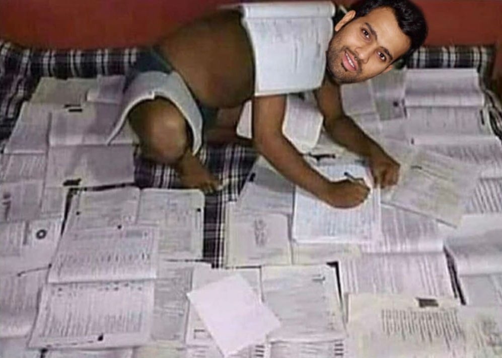 sagarcasm's tweet photo. Mumbai Indians preparing for the last match https://t.co/7JbQJnrusK