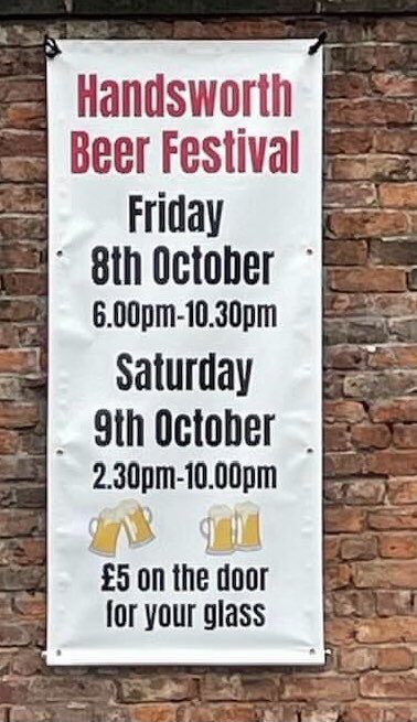 It’s back! After a break in 2020, we are hosting the 4th Handsworth Beer Festival, this weekend (Friday and Saturday) at St Mary’s Church Hall. There will be a Gin &amp; Prosecco bar and food is also available. £5 entry fee (includes glass).   Beer provided by <a href="/churchendbeer/">Church End Brewery</a> 🍻