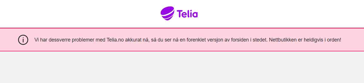 simonsolberg's tweet photo. Opplever rare internett problemer og sjekker https://t.co/OptKED4Gb8 for oppdateringer. Heldigvis funker nettbutikken. Så lenge nettbutikken fungerer er det ikke så viktig med resten av internett @telianorge https://t.co/6gLsagV2IV