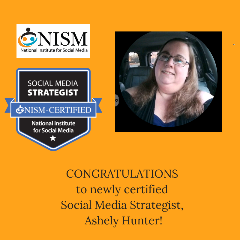 nismonline's tweet photo. Sending our #Congratulations to @tigerlily0187 on achieving her #SMSCertification. Excited to have you as a member of the NISM community, Ashley! Kudos. https://t.co/v3SH0SkoaU
