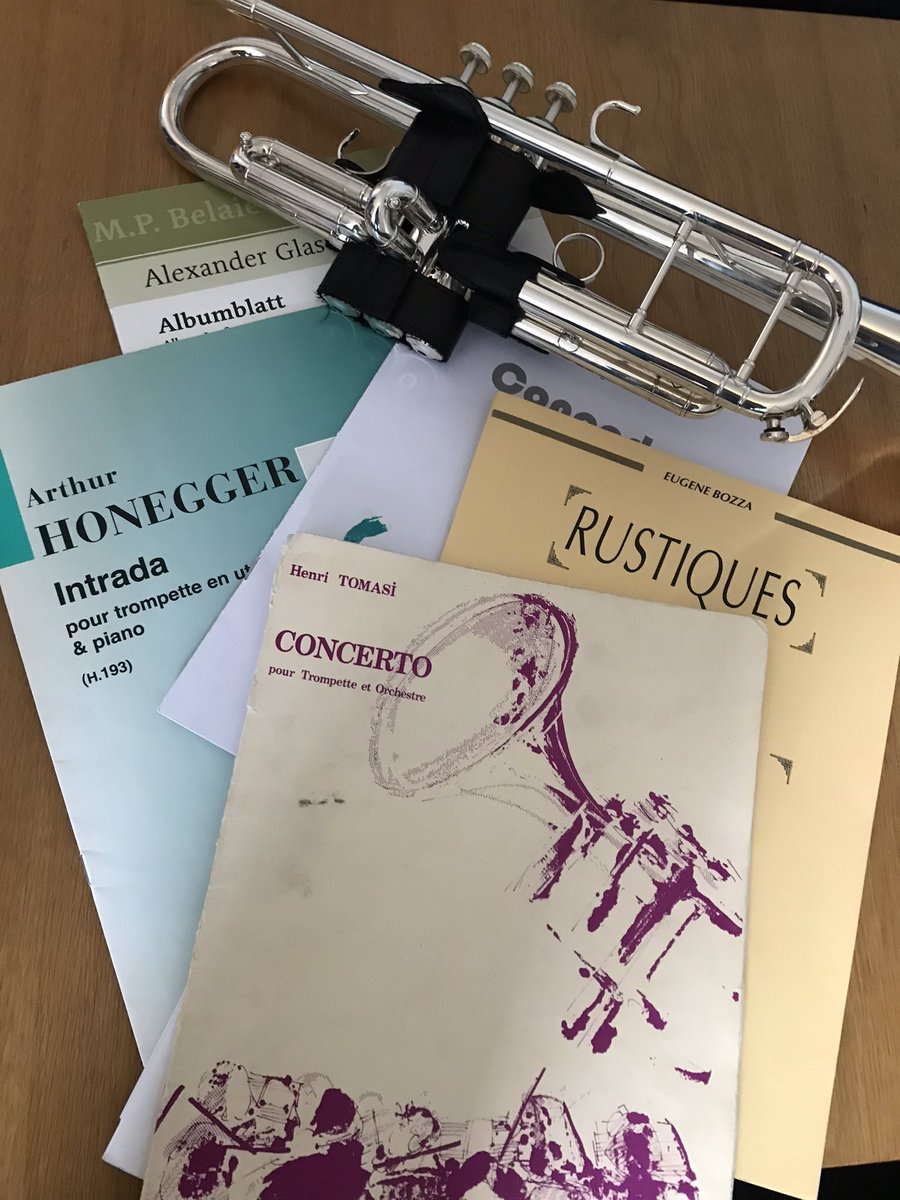 R_becca_Taylor's tweet photo. First duo recital in 18months! Great to be back with the wonderful Gwyn Owen and his new trumpet ๐บ #lotsofnotes https://t.co/5AKsPwzOnE