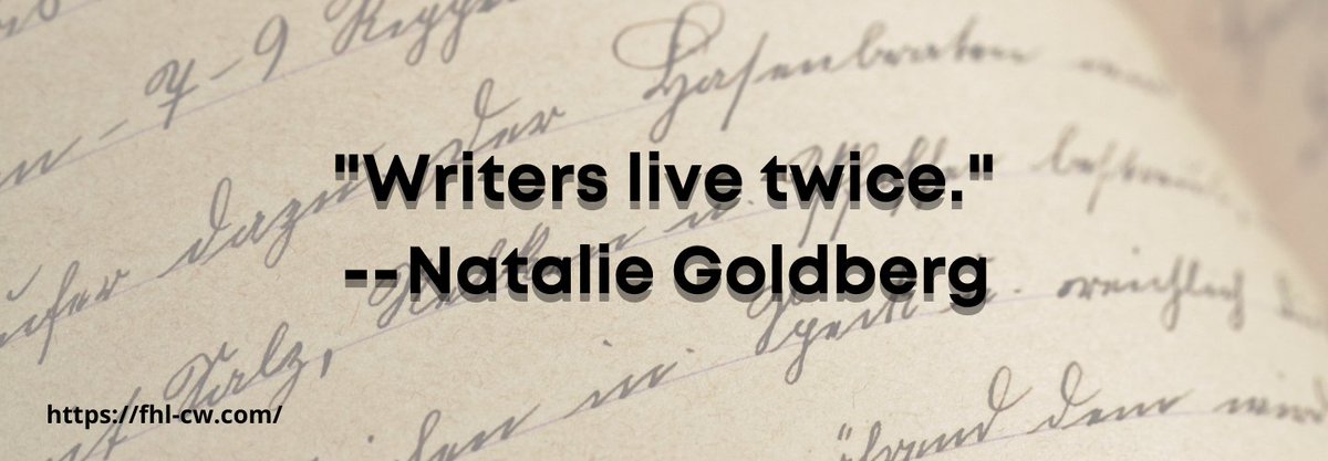 "Writers live twice."
 -- Natalie Goldberg

#writingquote #FaithHopeLove #ChristianWriters