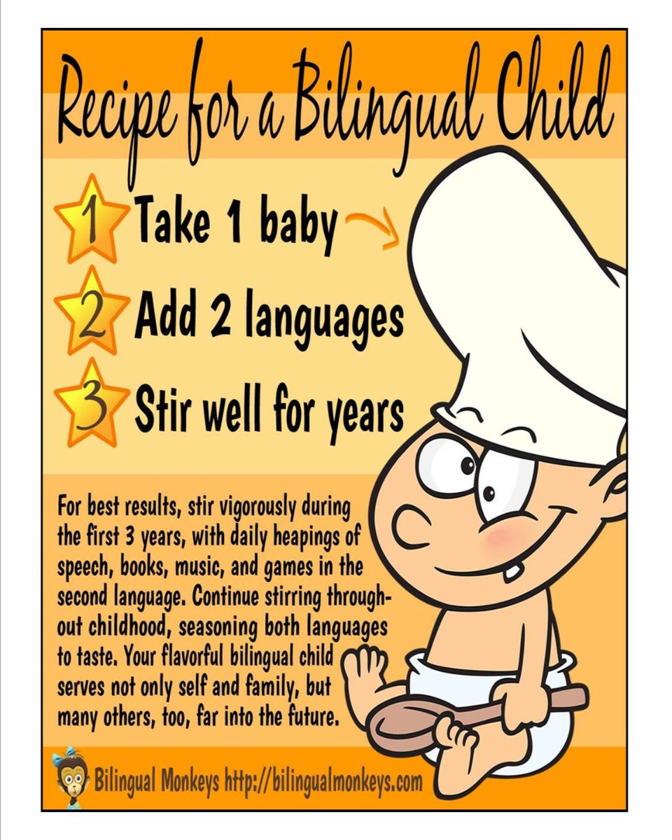 CCCSolution's tweet image. Bilingualism is the ability to speak, read, and write in two languages. Young children who are exposed to more than one language are technically emerging bilinguals since their overall language development is in the beginning phases. 👶
#bilingualism #youngchild #toddler #baby