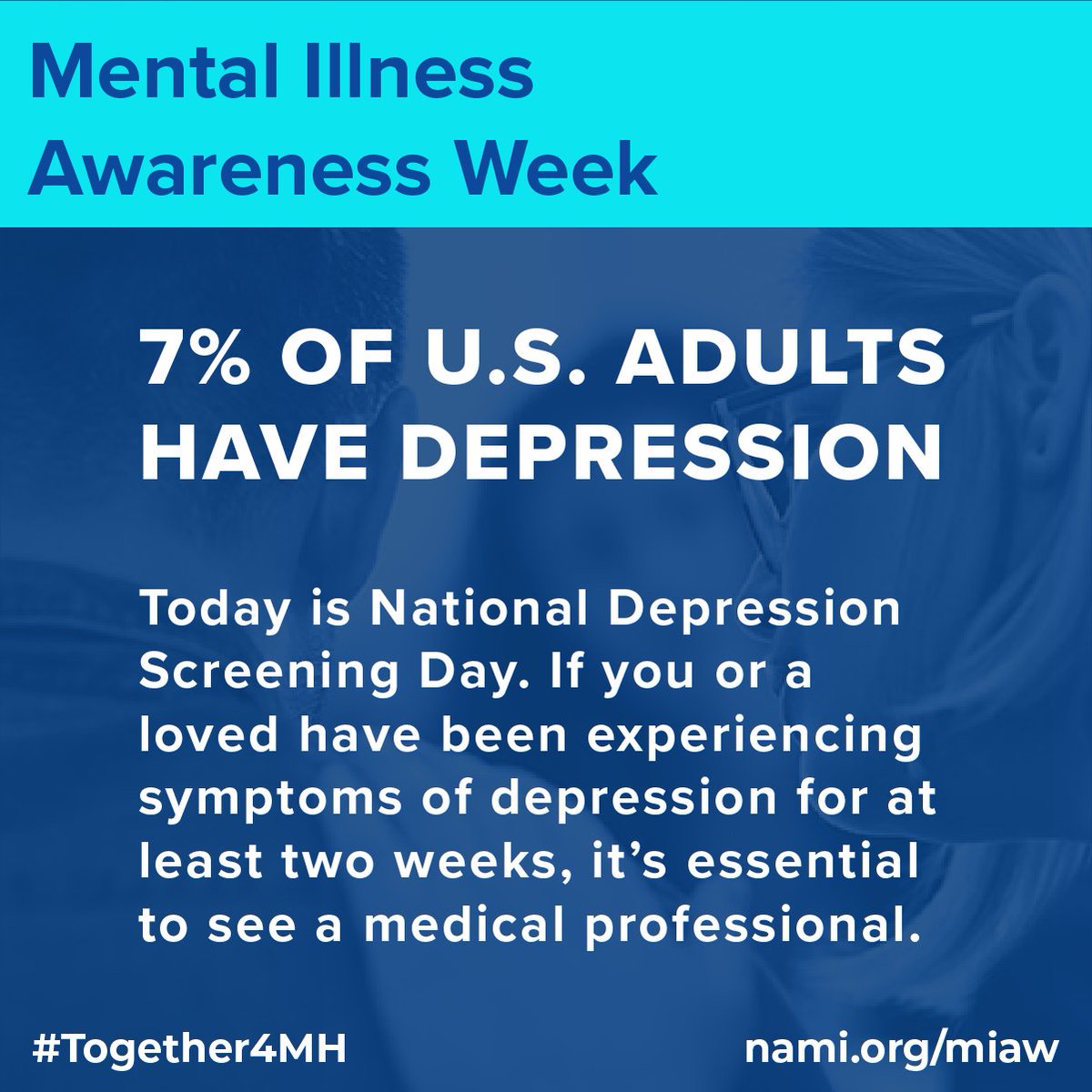 This National Depression Screening Day, October 7th, we are encouraging everyone to take advantage of the free #resources available to get insight into your own #mentalhealth. Visit HelpYourselfHelpOthers.org, StopaSuicide.org or screening.mhanational.org for more information.