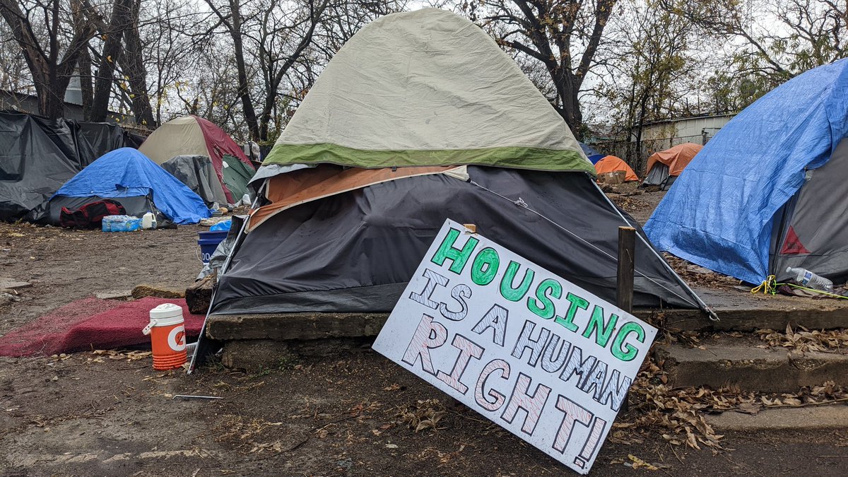 NEW: Still need to verify this, but I've been told that residents of Camp Rhonda — a community supported houseless encampment that has been in place without incident for several months in Dallas — have been informed by city officals they need to vacate by this evening.