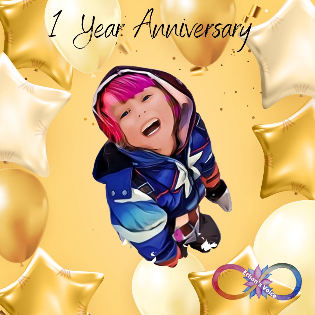 EthansVoice's tweet photo. I can't believe it's been a year since I started Ethan's Voice. 

It's been a wonderful year and I'm so blessed to have this wonderful community of people on Social Media.

I've connected with some great people and learned a lot💜💙❤🧡
-
#1yearanniversary #autismcommunity https://t.co/iTu9SFbGV3