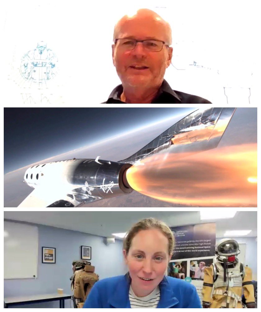pcwilliams's tweet image. A brilliant conversation between @virgingalactic chief test pilot #DaveMackay and @SuzieImberSpace for #STEMfestinspace discussing the opportunities the spaceship brings, including passenger flights, microgravity research, astronaut training and #STEM education. @spacecentre