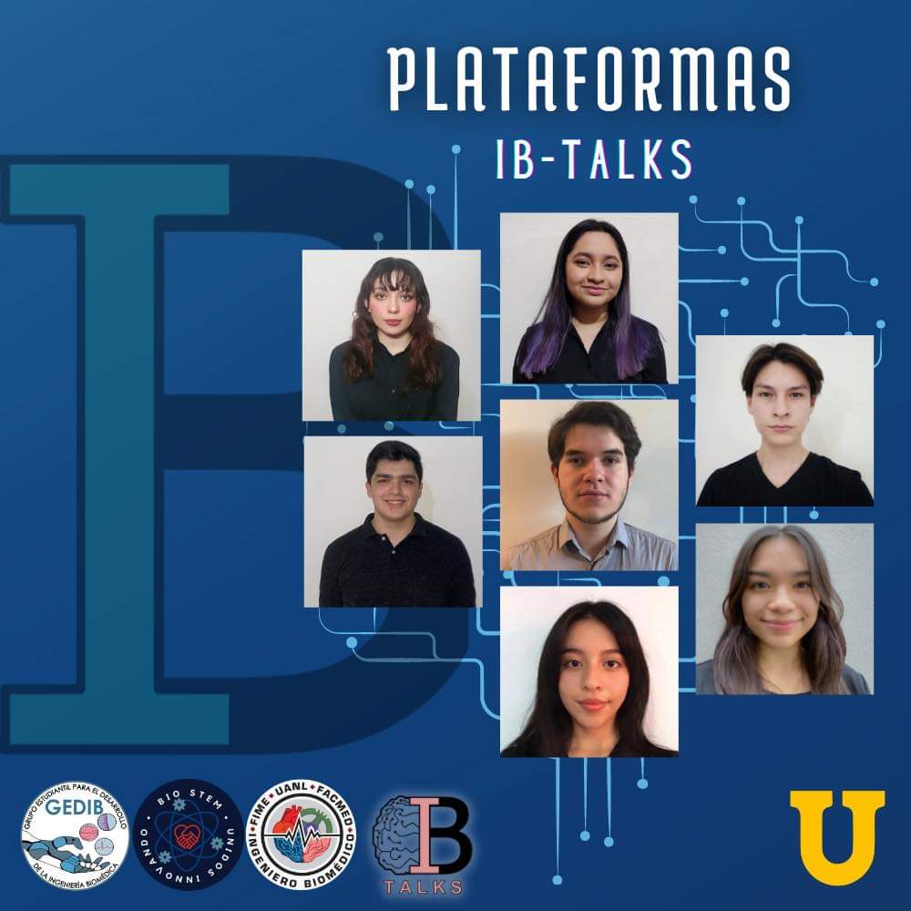 IbtalksUanl's tweet photo. Presentamos a nuestro último pero no menos importante, equipo de Plataformas 🦾🫀

IB-TALKS •20-22 de Octubre•

#ibtalks #ingeniería #medicina #uanl https://t.co/Br1JIIEr0o