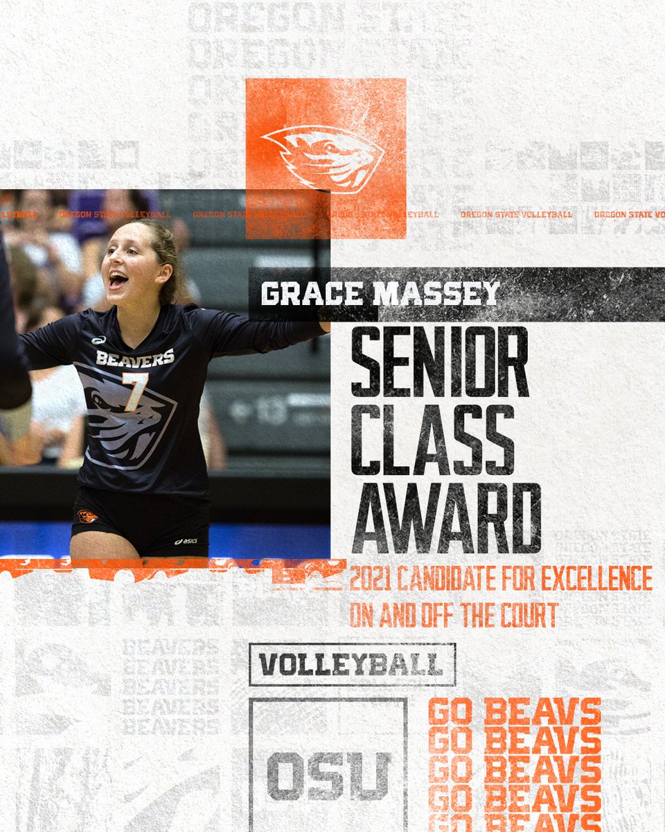 BeaverVBall's tweet photo. Congrats to @gracexmassey on being nominated for the Senior CLASS Award, presented for excellence both on and off the court.

#GoBeavs https://t.co/ybsCzub0kz