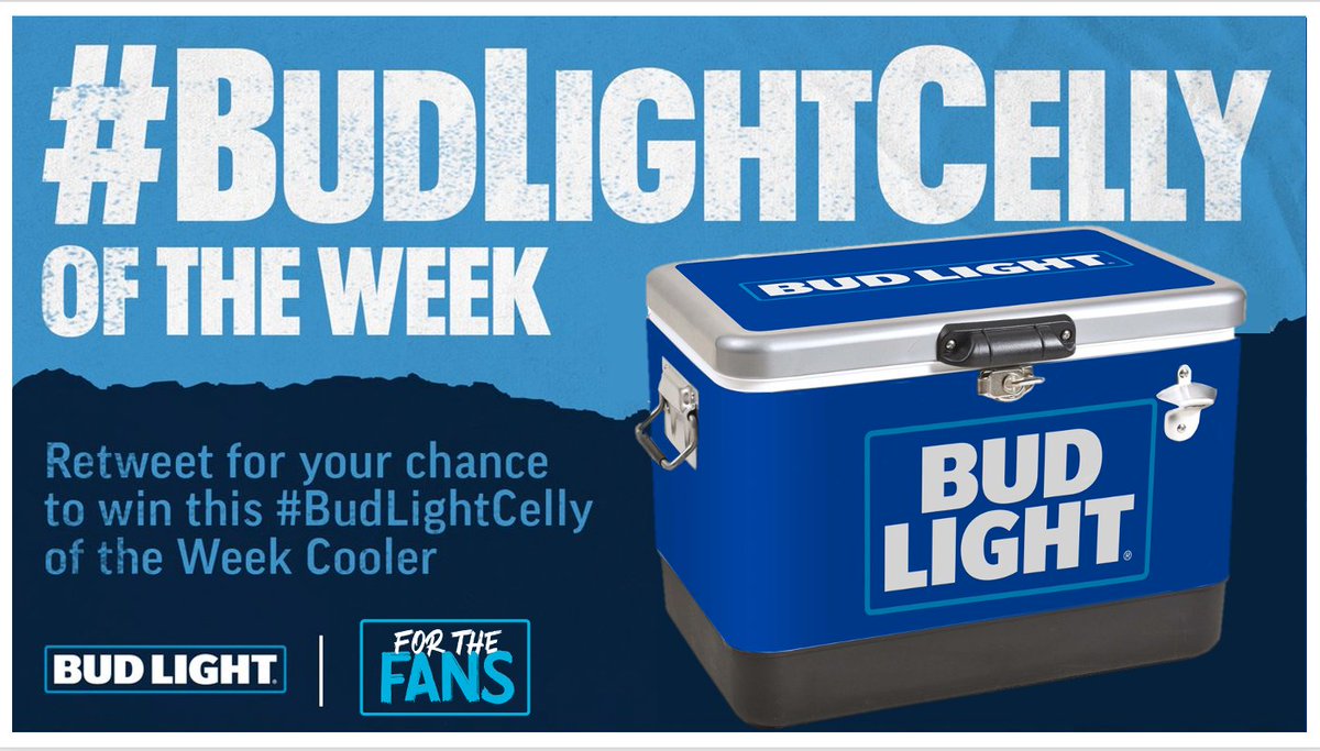 Chiefs's tweet photo. Thanks to @Clydro_22's celebration on Sunday, we're giving away this cooler! RT for your chance to win ❄️ #BudLightCelly

Official rules: https://t.co/Zp7vKjzROP https://t.co/3AvcxSslQu