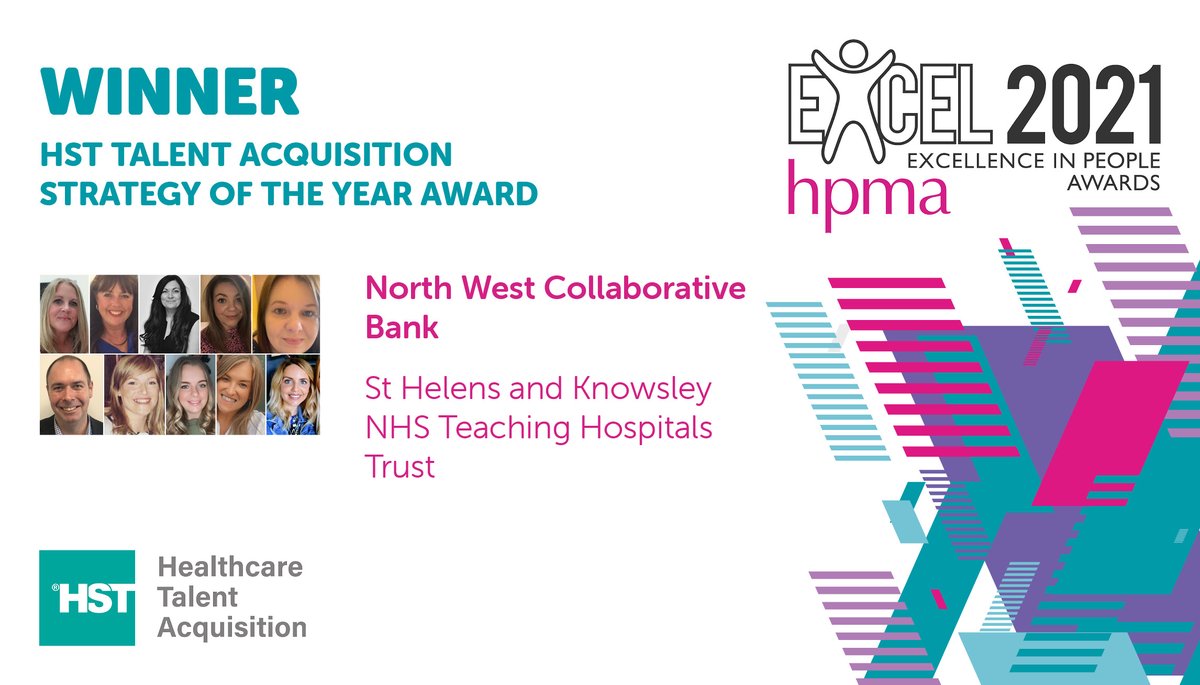 HPMAAwards's tweet photo. Many congratulations to St Helens and Knowsley NHS Teaching Hospitals Trust, winners of the @HSTGlobal Talent Acquisition strategy of the year award @NW_collabbank  @sthknhs  #HPMAAwards https://t.co/B60lLnE2Yr