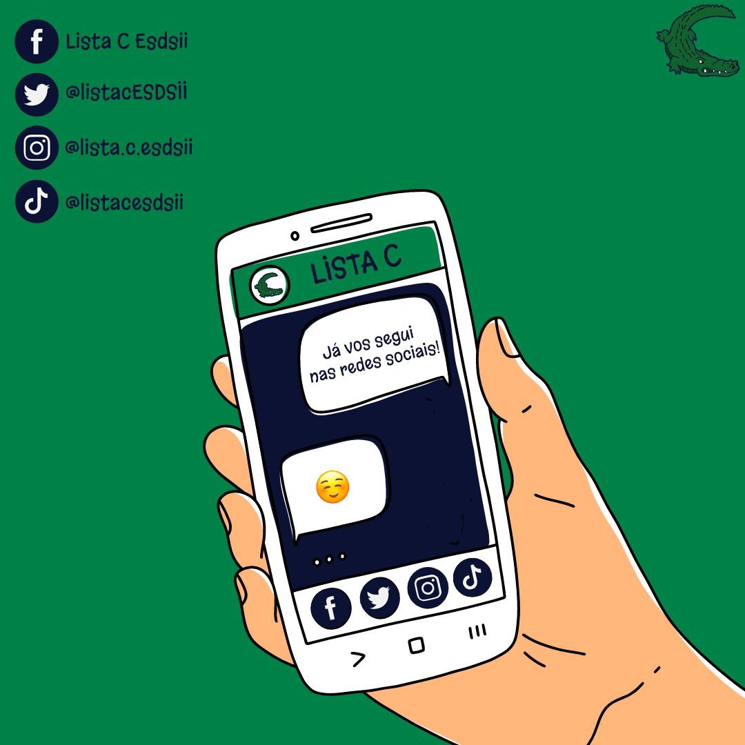 Para estares mais próximo da tua lista C, segue-nos em todas as nossas redes sociais e não percas um passo desta incrível campanha que vai começar! 
#somosatuacerteza 🐊 #somostodosC 💚💙