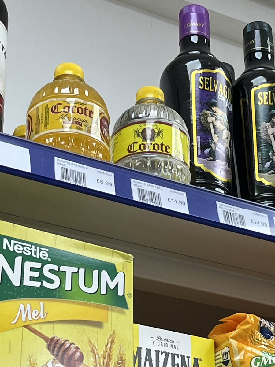 fui no mercadinho brasileiro e….15 libras o corote 🤪