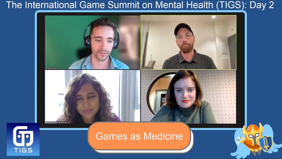 TIGSummit's tweet photo. How games can work as medicine?

#TIGS2021 #MentalHealthAwareness #gamedevs https://t.co/kJlPH7ZfB8