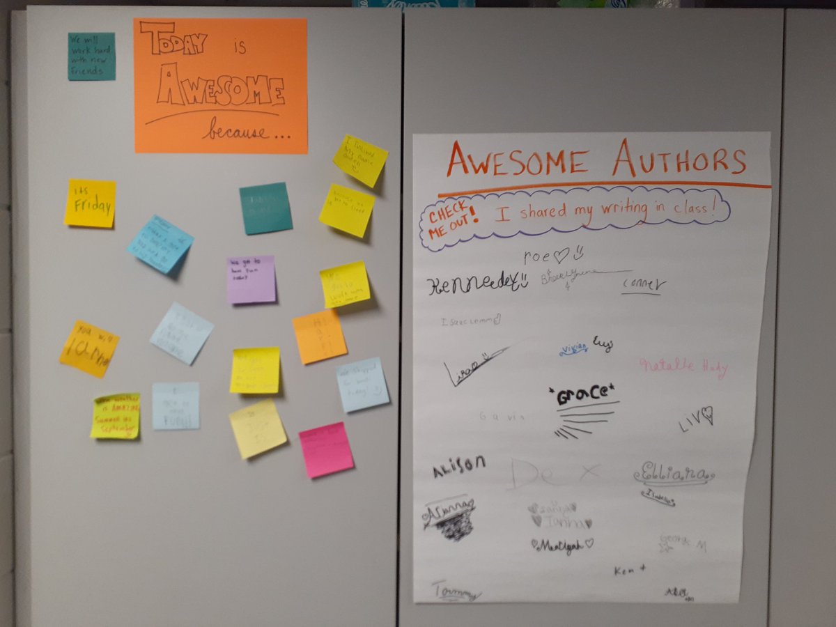 Students love to see their work and ideas displayed. Proud of the celebratory vibe going on in the 4th grade halls. Environment matters!