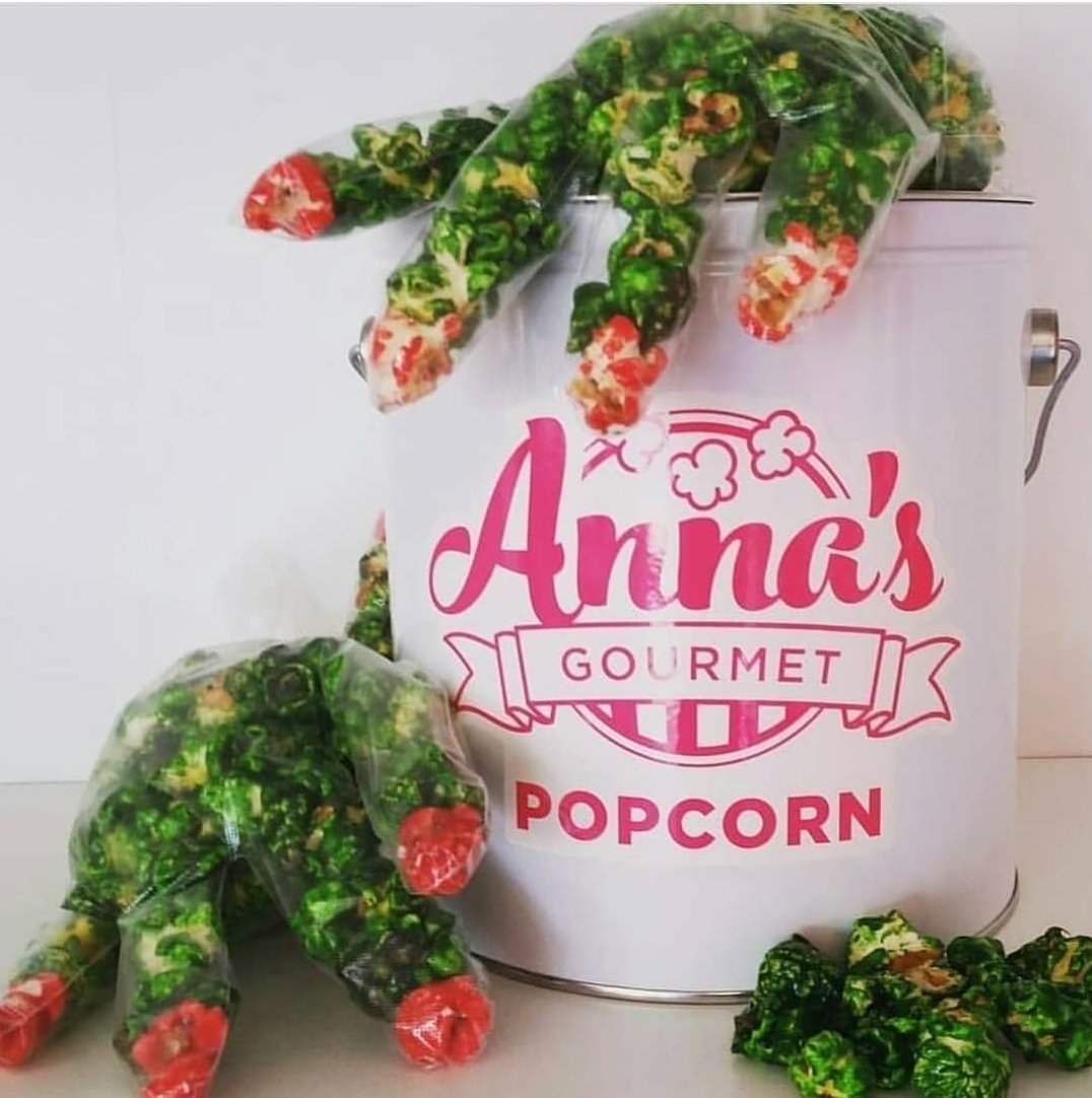AnnasGourmetPop's tweet photo. Witch hands are back just in time for Halloween! You can get your hands on these tasty treats by preorder only! 🧹🧙♀️👻🎃🍂
#fall #hallooween #witch #witchhands #spookyseason #popcorn #poppinawesome #annasgourmetpopcorn https://t.co/8W7QJbbEa2