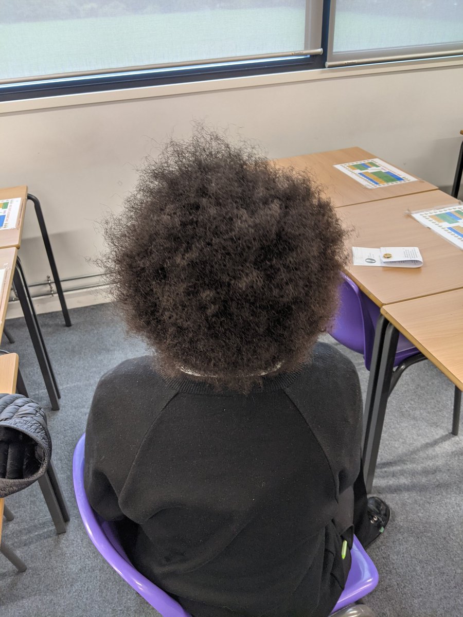 Black y8 girl came to me during break, crying, with her natural hair shrunk by the rain. In under 15m &amp; with the wrong tools I got the girl out with 2 rushed cornrows. Being black &amp; that age, hair can mean so much. This is one of the many reasons we need more #Blackteachers #BHM