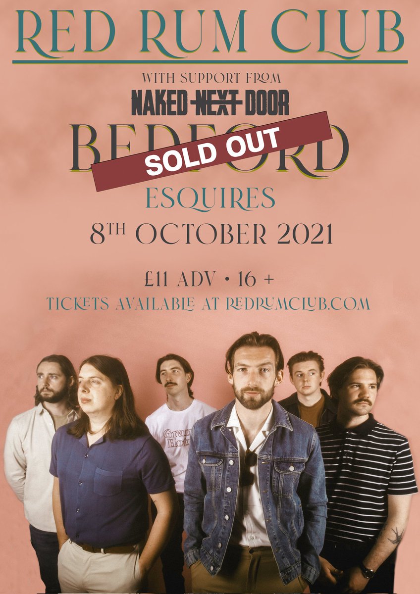 🚨 BEDFORD 🚨 

our show at <a href="/BedfordEsquires/">Bedford Esquires</a> is now SOLD OUT 💨

support from <a href="/NKEDNEXTDOOR/">NAKED NEXT DOOR</a> 🔥