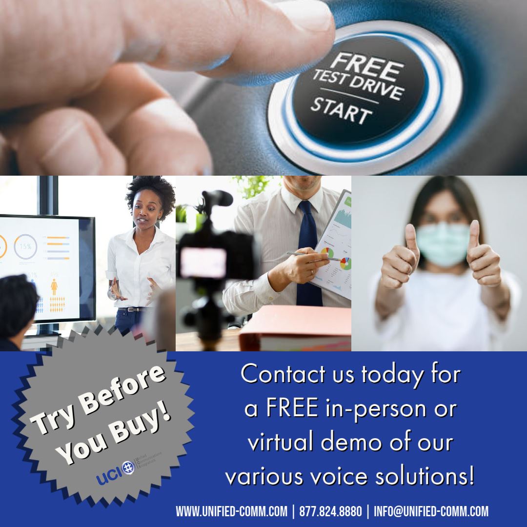UCI_Solutions's tweet photo. You test-drive cars. Why not test-drive a new phone system? Let UCI give you a FREE demo so you can try before you buy. In-person and virtual appointments available now. Contact us today! https://t.co/SyGdpLdnex