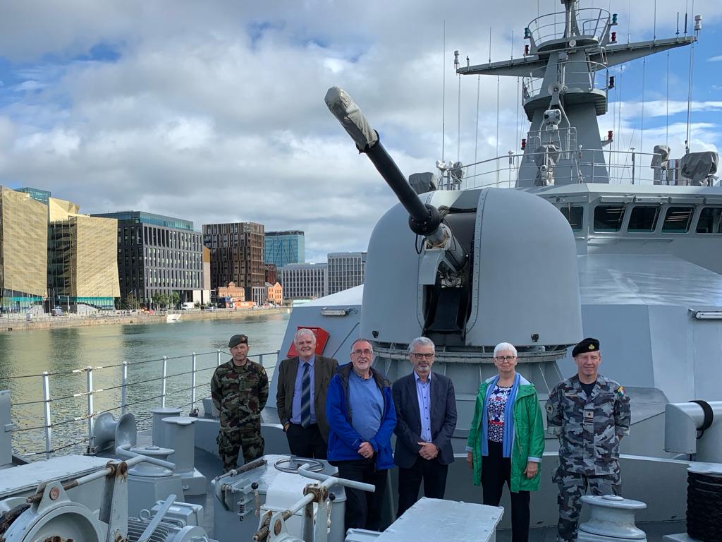 The Commission continued its extensive consultation programme today with a visit to LÉ WILLIAM BUTLER YEATS at Dublin Port. Members received a tour of the ship and met with personnel of all ranks to hear their views @defenceforces @naval_service @joseph_aidan