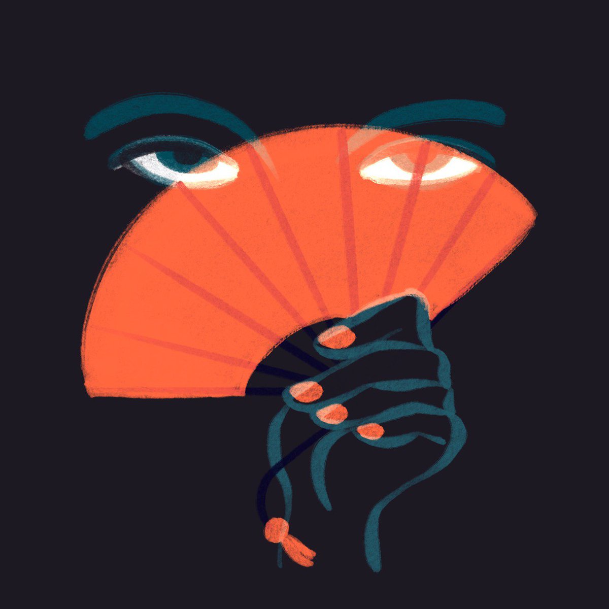 #Inktober - day 7 FAN
Fans were used by Samurai to signal their allies, silently.
I made an 🟠 fan to signal: 
buy #Bitcoin

#inktober2021fan #inktober2021 #digitalpainting