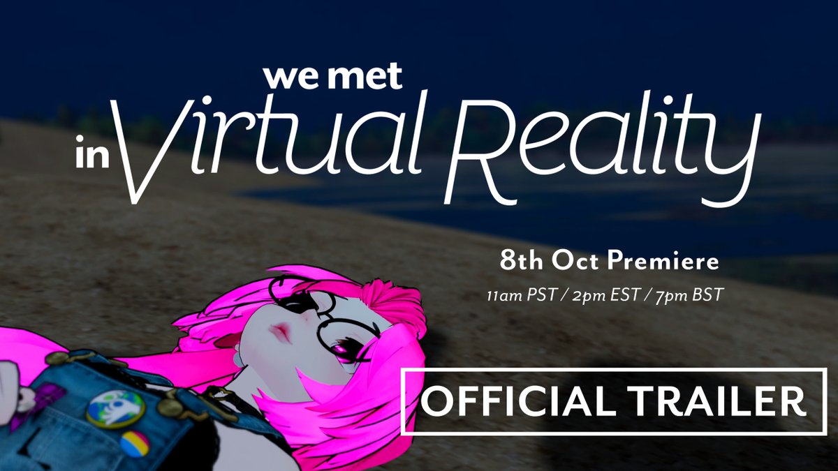 Joeahunting's tweet photo. Thrilled to announce the Official Trailer for my feature length documentary 'We Met in Virtual Reality' premieres this time tomorrow on Oct 8th!

Watch the premiere live here:
https://t.co/GRABsW9M8j

A year in the making, filmed entirely inside #VRChat during the Covid lockdown. https://t.co/mzQRAQ6muW