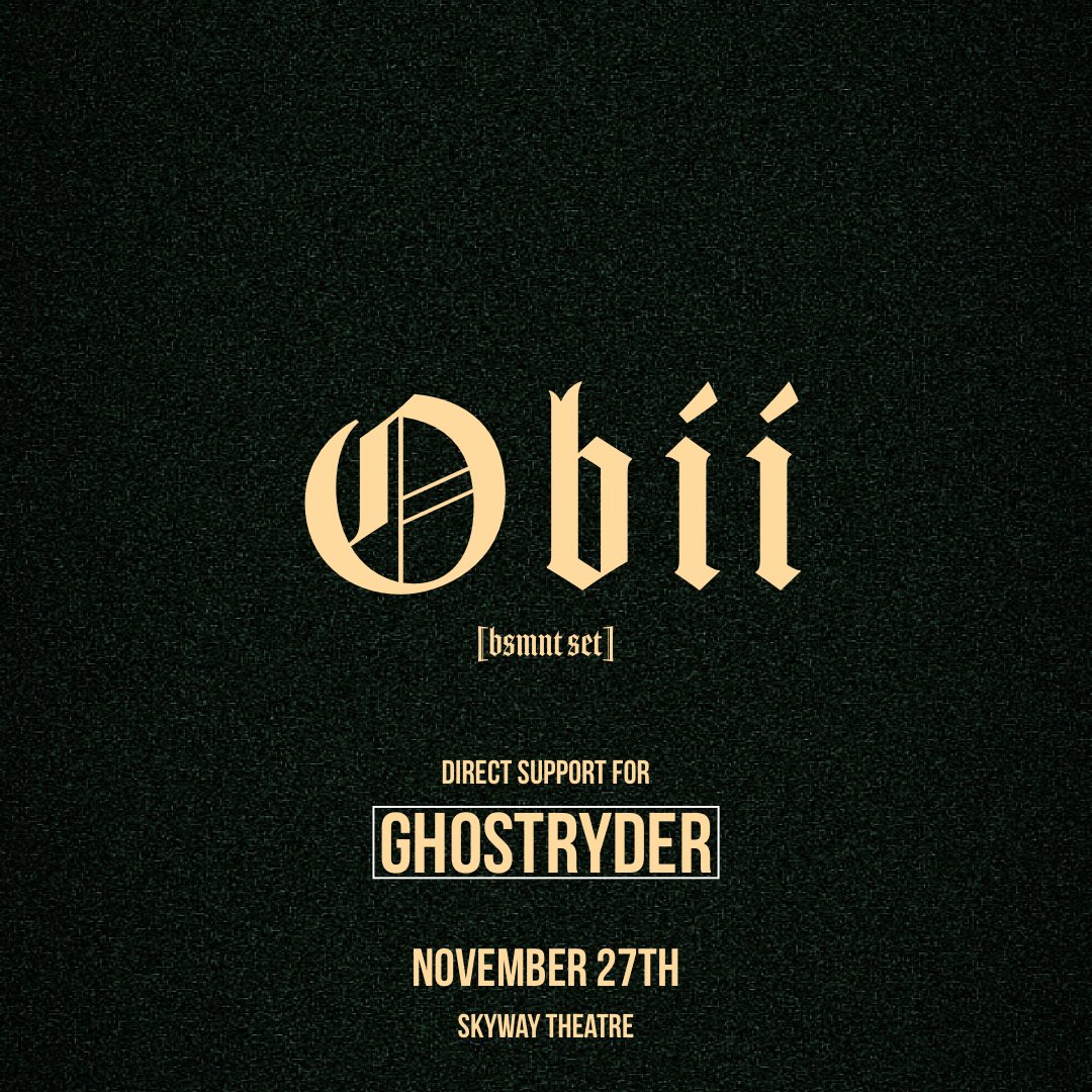 ERICK_TENTHIRTY's tweet photo. November 27th || blessed to be opening  up for #GHOSTRYDER (@enJOYRYDE b2b @Ghastly ) and debuting the Obii [bsmnt set]. 100% all house set.
See you there stoopid https://t.co/j5s0oycTrr